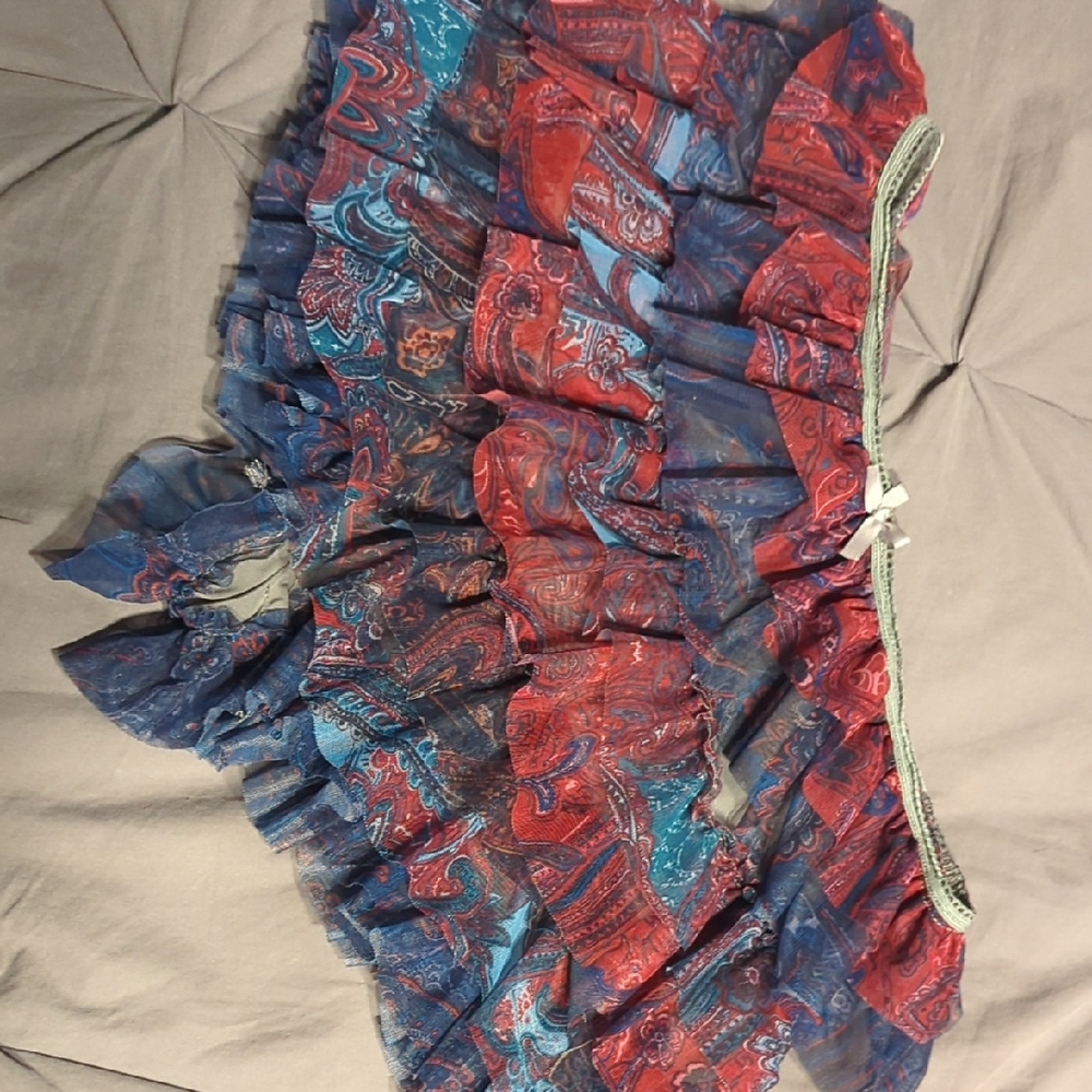 Colorful Paisley Ruffled Shorts
